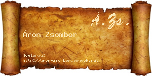Áron Zsombor névjegykártya