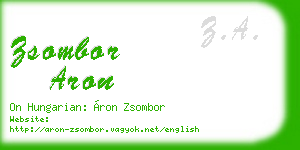 zsombor aron business card